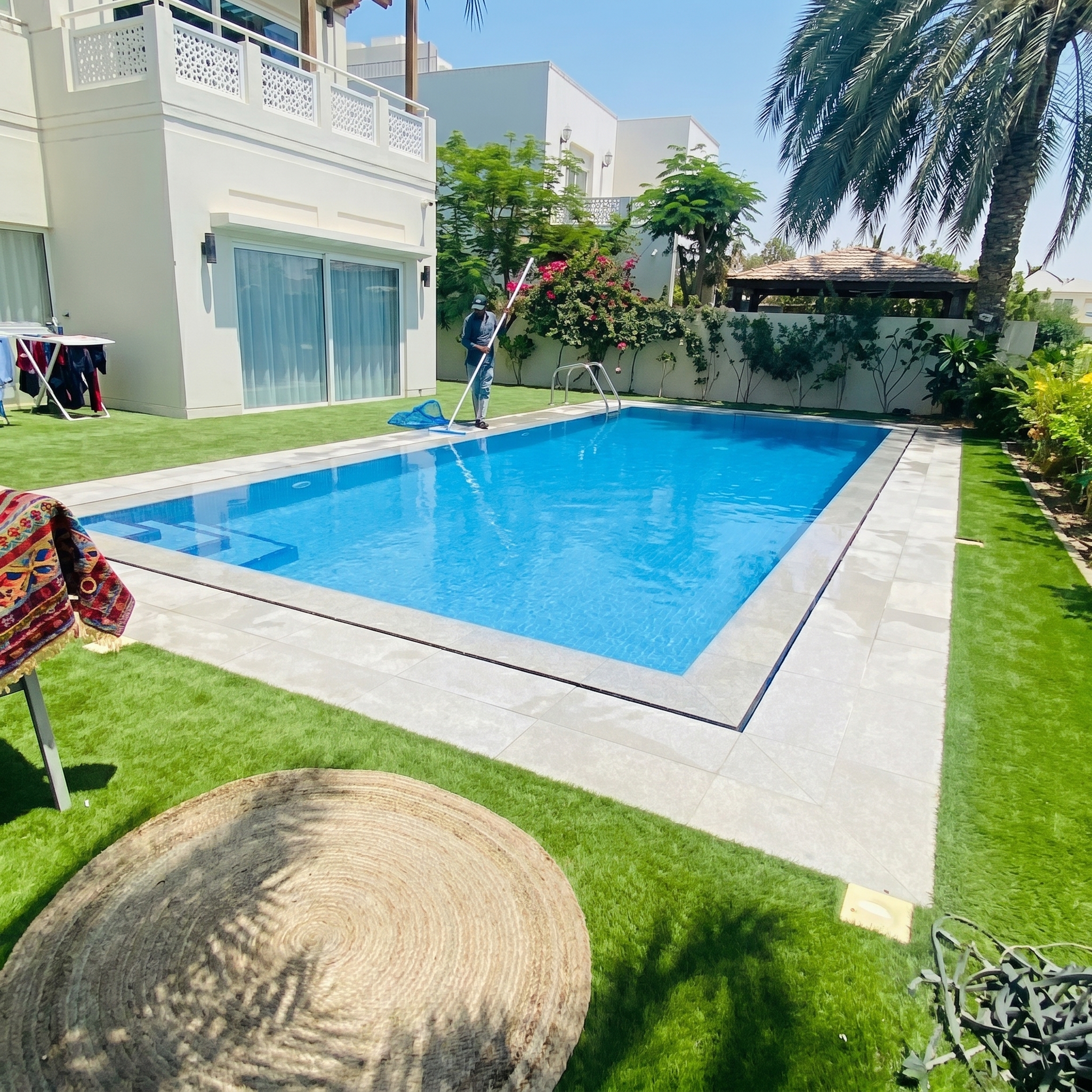 Same pool sparkling clean after A&A treatment