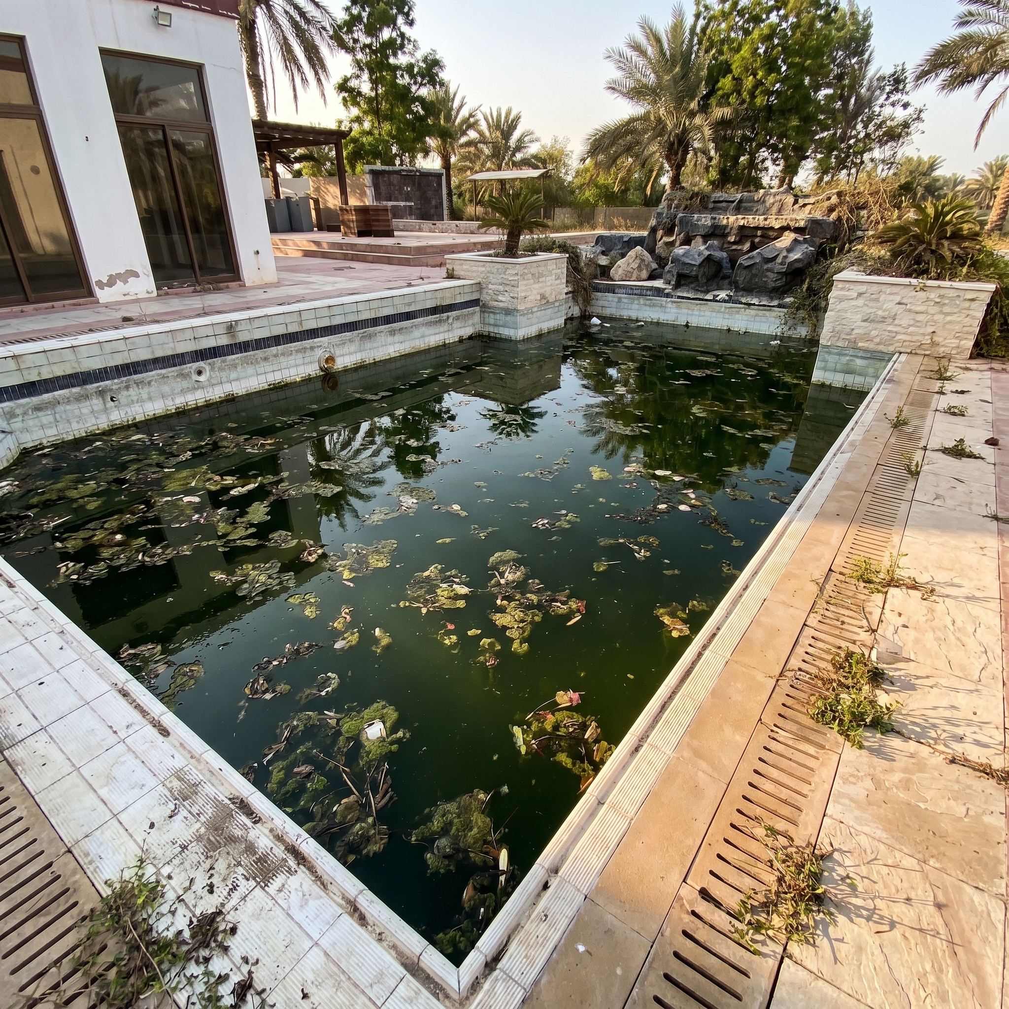 Pool before A&A maintenance visit